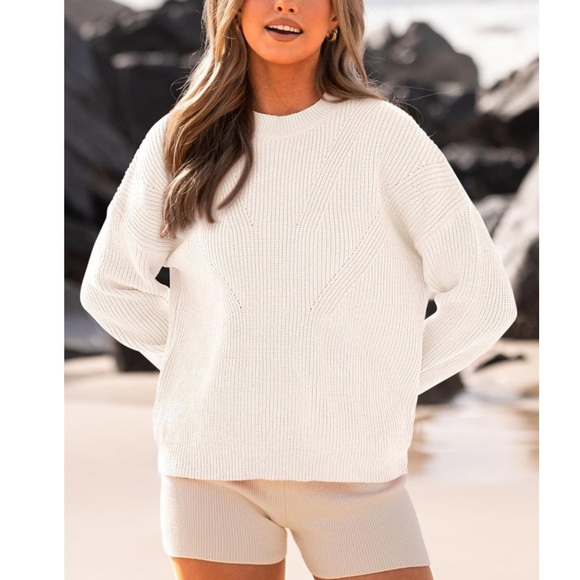 BTFBM Women's Casual Long Sleeve Pullover Sweaters Size Medium - Picture 3 of 5